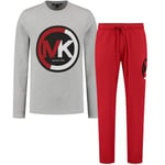 Michael Kors Lounge Crewneck and Jogger Gift Set Svart/Grå/Röd bomull X-Large Herr