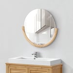 [en.casa] - Miroir mural Atri rond eucalyptus 61 x 64 cm naturel