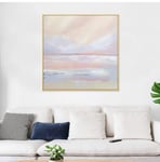 Hand-Painted Oil Painting,Modern Large Size Abstract Large Size Pink Blue Clouds Oil Painting On Canvas For Living Room Decor Handmade Decoration Abstract Colorful Art Picture, 100X100Cm No Frame