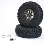 FTX Texan 1:10 Mounted Tyres O N 8-Spoke Beadlock Wheels (Pr) FTX9878BK