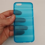 COQUE SILICONE SOUPLE PUFFER DOUDOUNE POUR APPLE IPHONE 6 ET 6S BLEU TRANSPARENT