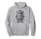 Garbage Trash Can Cartoon Character Design Pullover Hoodie