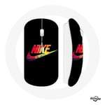 Souris Sans Fil Nike Logo Couleur fond noir (Maniacase)