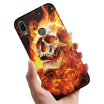 Samsung Galaxy A40 - Skal/Mobilskal Burning Skull