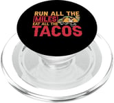 Courez tous les kilomètres Mangez tous les tacos Marathon Jogging Running PopSockets PopGrip pour MagSafe