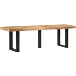 Avimac - Banc 160 cm bois de manguier brut massif et acier