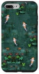Coque pour iPhone 7 Plus/8 Plus Poisson koï japonais vert émeraude majestueux pour jardin aquatique