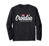 Croatian Souvenirs Makes My Heart Skip A Beat I Love Croatia Long Sleeve T-Shirt