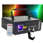 Laser - Ibiza Light SCAN2000RGB - 5 ou 34 canaux DMX et ILDA 2000mW, Effets animation, tunnels, plafonds, classe 3B, Fixation