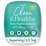 Snuggledown Clean & Healthy Duck Feather & Down Super King Duvet 4.5 Tog Summer Duvet Super King Size