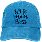 Eoinch Wife Mom Boss Sandwich Cap Denim Hats Baseball Cap