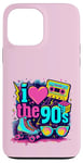 Coque pour iPhone 13 Pro Max Chemise « I Love The 90s » pour homme et femme, costume de fête vintage des années 90