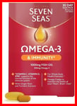 ESSENTIAL Seven Seas Omega-3 & Immunity Fish Oil Vitamins, 30 Day Duo Pack New