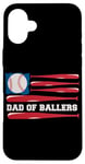 iPhone 16 Plus Dad of Ballers American Flag Funny Baseball Papa Fathers Day Case