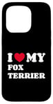 Coque pour iPhone 15 Pro Fox Terriers Foxterriers I Love My Fox Terrier Foxterrier