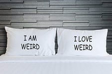 Wall Smart Designs Pillow Case I Am A Weird Love Funny Bedroom Bedding Novelty His Hers Gift WSD736