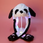 Plush och varm kaninmössa med LED-ljus, hoppande mössa Luminous Panda Hat