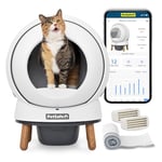 PetSafe ScoopFree SmartSpin Self-Cleaning Litter Box – Advanced Odour Control – App Controlled with Health Monitoring – Works with Any Litter – Up to 2 Weeks of Hands-Free Cleaning