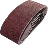 Lot de 10 bandes abrasives pour ponceuse à bande 75 x 533 mm