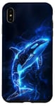 Coque pour iPhone XS Max Illustration d'orque bleue électrique