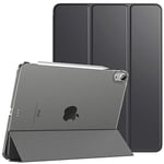 TiMOVO Coque pour iPad Air 11 Pouces M2 2024, iPad Air 6, iPad Air 5/4e Gén (2022/2020), Étui de Protection Magnétique Mince avec Dos Transparent, Étui Sommeil/Réveil Auto - Gris Sidéral