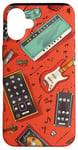 Coque pour iPhone 16 Plus Guitare Pédale Ampli Cartoon Musique Lover Nouveautés Design