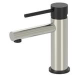 Essebagno 9014694 Envol mitigeur lavabo bas façon inox et noir