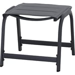 Siena Garden Tesoro Tabouret rembourré en Aluminium Anthracite Mat, Tissu Ranotex® Royal-Grey