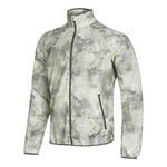 Odlo Veste de course Essential Light Print pour homme, Gris concrète/vert citron, M