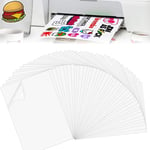 20 Pcs 21X29,7 Cm Papier Autocollant Imprimante Vinyle Imprimable Papier Autocollant Papier Autocollant Mat Imprimante A4 Papier Autocollant Jet D'Encre A4 Étiquette Autocollantes Papier