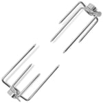 BBQ Rotisserie Spit Forks 2 pcs Steel vidaXL