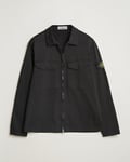 Stone Island Cotton Stretch Zip Overshirt Black