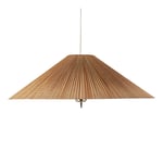 Gubi - 1972 Pendant - Large Base: Brass, Shade: Bamboo Untreated - Riippuvalaisimet - Paavo Tynell - Beige