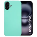 Maxter Coque iPhone 16 Plus Turquoise - Coque de Téléphone en Silicone - Coque de Protection Antichoc - Phone Case