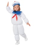 Smiffys Ghostbusters Stay Puft Costume for Kids, Classic 1984 Fancy Dress with Top, Trousers, and Hat, Officially Licensed Child Puft Dress-Up Costumes for Ages 4-6