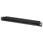 APC CAT 6 PATCH PANEL, 24 PORT RJ45 TO 110 568 A/B COLOR CODED (CAT6PNL-24)