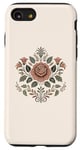 Coque pour iPhone SE (2020) / 7 / 8 Rose florale botanique, style bohème minimaliste, roses d'amour