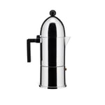 Alessi - La Cupola Espresso coffee maker - 6 cups - Kahvikoneet & kahvinkeittimet - Aldo Rossi - Hopea,Musta