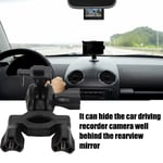 Car Rearview Mirror Camera Holder Driving Recorder Bracket 360 Degree Rota Set