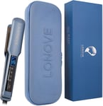 LONOVE Touch Control Titanium Wide Plate Hair Straighteners for Thick Hair - Pro