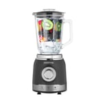 Geepas Electric Blender Smoothie Maker, 700W | Glass Jug Blender with Ice Crusher Stainless Steel Blades | 2 Speed Control with Pulse Function| 1.5L Glass Jar | Smoothie Milkshake Maker, Grey