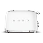 Smeg TSF03WHUK Retro 50s Style 4 Slice Toaster - White