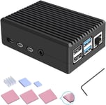 Raspberry Pi 4 Case With Cooling Column,Raspberry Pi 4 Aluminum Boîtier Passive Cooling Heat Dissaption Metal Case For Raspberry Pi 4B Only(Black)