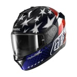 Shark SKWAL i3 US Flag BRW Casque Moto Intégral Adulte Unisexe, Blue Red White, M