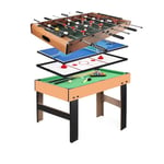 AUCUNE Table De Jeu Multi Pliante 4 en 1, Billard Stable, Hockey, Baby-Foot Football, Ping-Pong, Idéal, 506