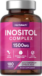 Inositol Tablets 1500Mg | 180 Count | Vegan Inositol Supplement with Folic Acid