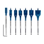 Bosch Professional 7x Expert SelfCut Speed Spade Drill Bit Set (for Softwood, Ch