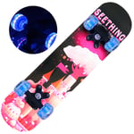 N /A Skateboard, Pro Double Tricks Environmental Protection Complete Skate Board with Flash Wheel for 2-6 Year Old Teens Beginners Girls Boys Kids