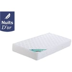 Matelas 140x190 Mousses Latex + Aertech - 7 Zones de Confort - Soutien Ferme - 21 cm + Oreiller Mémoire de Forme + Protège Matelas offert 140 190