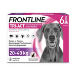 FRONTLINE TRI ACT Chien Anti Puces Tiques Poux Larves Oeufs 20 - 40kg 6 Pipettes